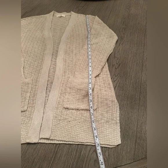 Beige Open-Front Cardigan - Picture 3 of 8